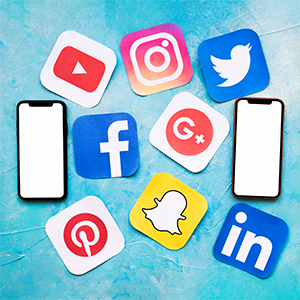 Social media marketing platforms and content illustration