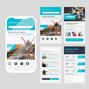Responsive website interface design example